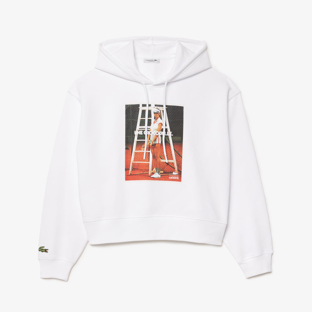Oversized Printed Fleece Hoodie