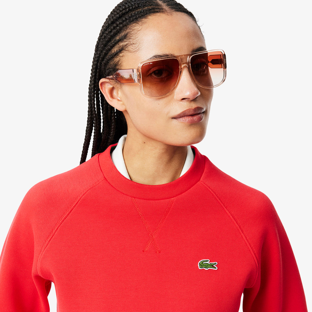 Crew Neck Piqué Sweatshirt