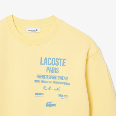 Oversized Fit Pleated Print Sweatshirt