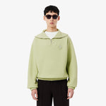 Loose Fit Zipped Neck Piqué Sweatshirt