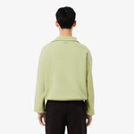 Loose Fit Zipped Neck Piqué Sweatshirt