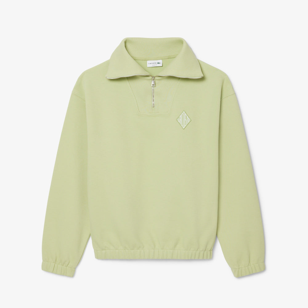 Loose Fit Zipped Neck Piqué Sweatshirt