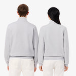 High Neck Embossed Zipped Sweatshirt