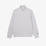 High Neck Embossed Zipped Sweatshirt