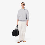 High Neck Embossed Zipped Sweatshirt