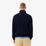 Zip-Up High Neck Interlock Sweatshirt