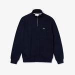 Zip-Up High Neck Interlock Sweatshirt