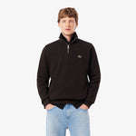 Zip-Up High Neck Interlock Sweatshirt