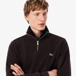 Zip-Up High Neck Interlock Sweatshirt