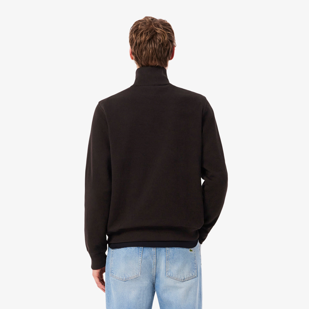Zip-Up High Neck Interlock Sweatshirt