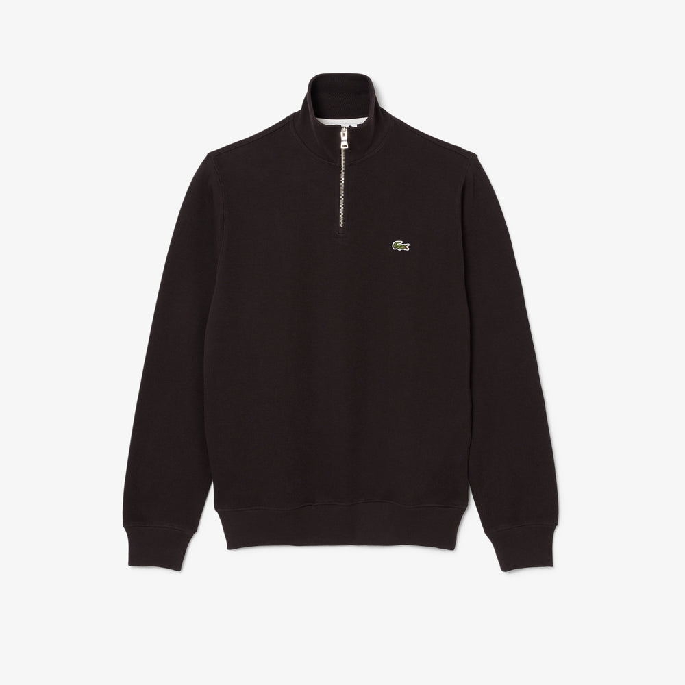 Zip-Up High Neck Interlock Sweatshirt