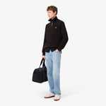 Zip-Up High Neck Interlock Sweatshirt