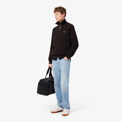 Zip-Up High Neck Interlock Sweatshirt