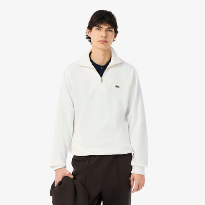 Zip-Up High Neck Interlock Sweatshirt