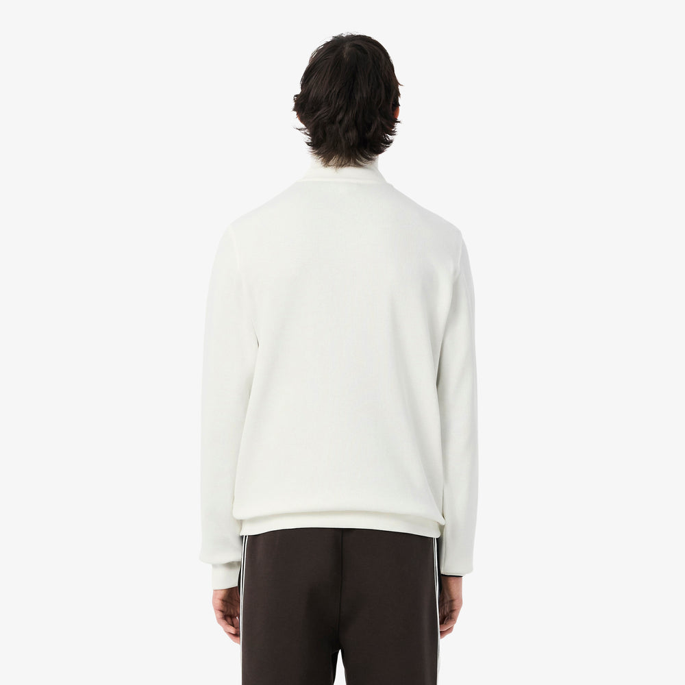 Zip-Up High Neck Interlock Sweatshirt