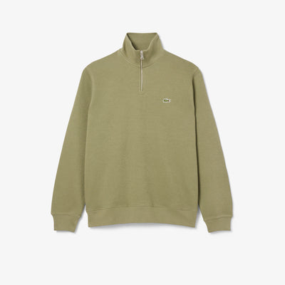 Zip-Up High Neck Interlock Sweatshirt