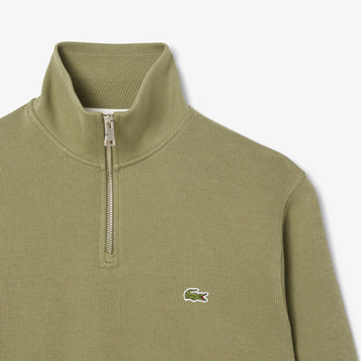 Zip-Up High Neck Interlock Sweatshirt