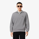 Zip-Up High Neck Interlock Sweatshirt