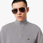 Zip-Up High Neck Interlock Sweatshirt