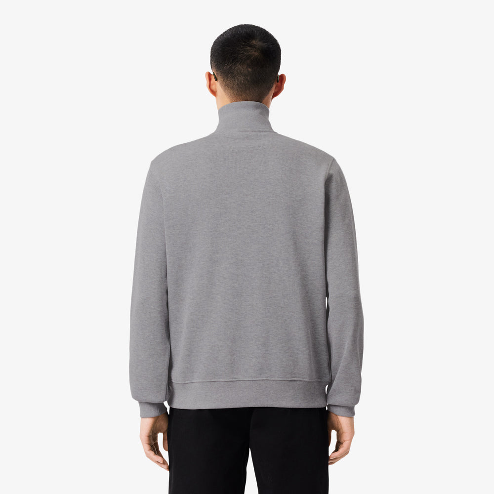 Zip-Up High Neck Interlock Sweatshirt