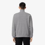 Zip-Up High Neck Interlock Sweatshirt