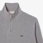 Zip-Up High Neck Interlock Sweatshirt