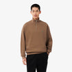 Zip-Up High Neck Interlock Sweatshirt