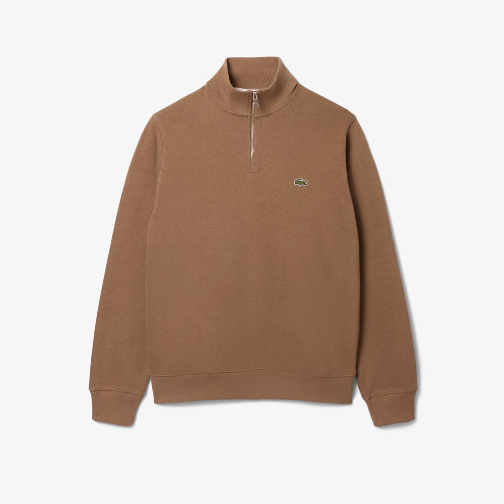 Zip-Up High Neck Interlock Sweatshirt