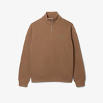 Zip-Up High Neck Interlock Sweatshirt