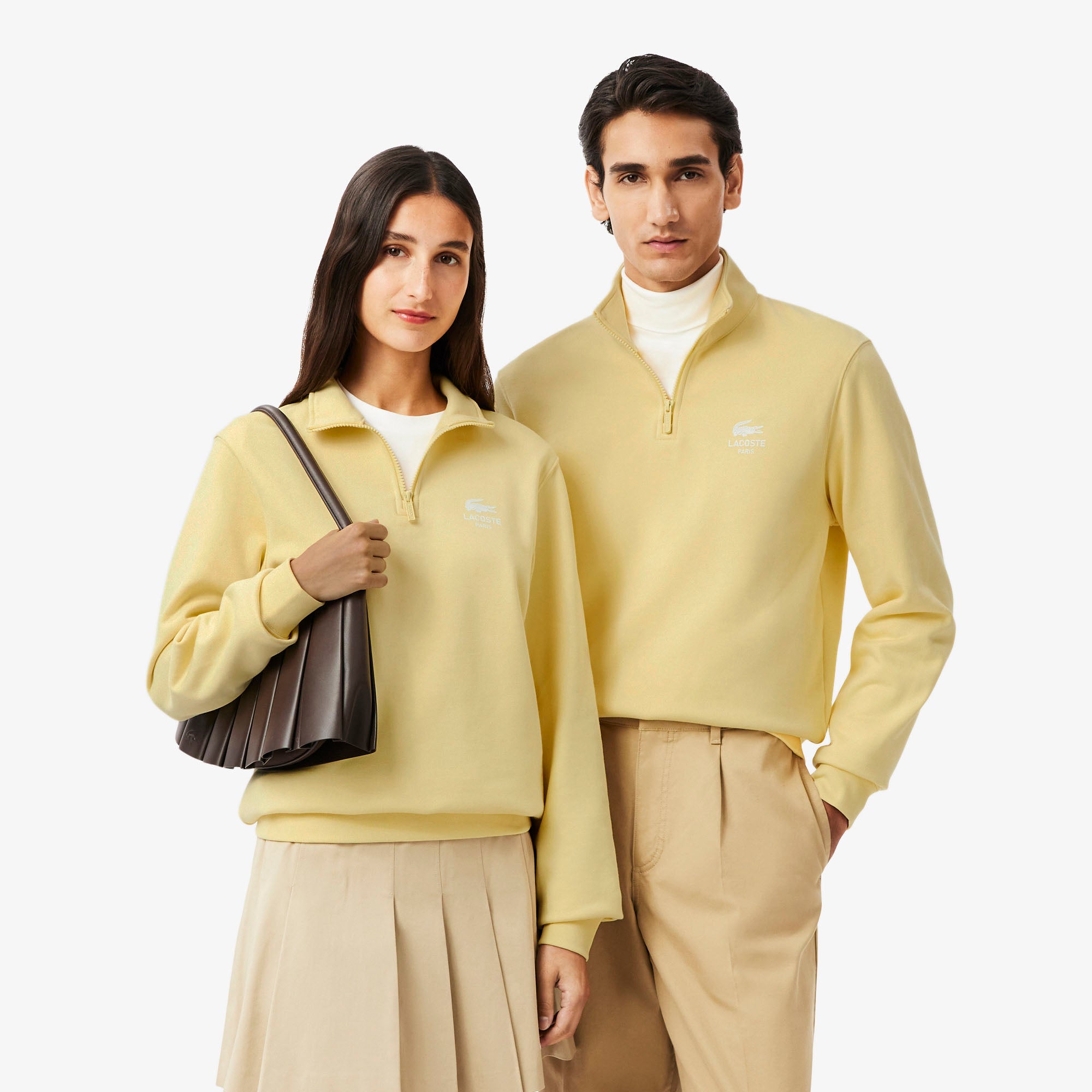 High Neck Zip-Up Print Sweatshirt – Lacoste ZA