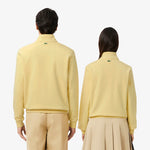 High Neck Zip-Up Print Sweatshirt