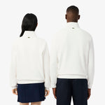 High Neck Zip-Up Print Sweatshirt