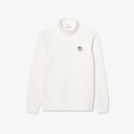 High Neck Zip-Up Print Sweatshirt