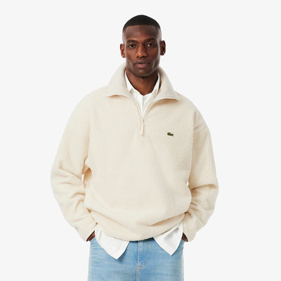 High Zipped Neck Polar Fleece Sweatshirt
