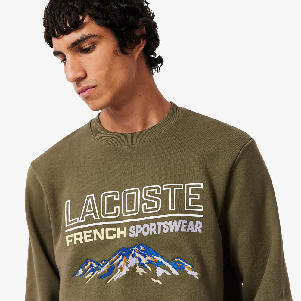Embroidered Motif Fleece Sweatshirt