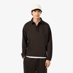 Loose Fit Fleece Polo Sweatshirt