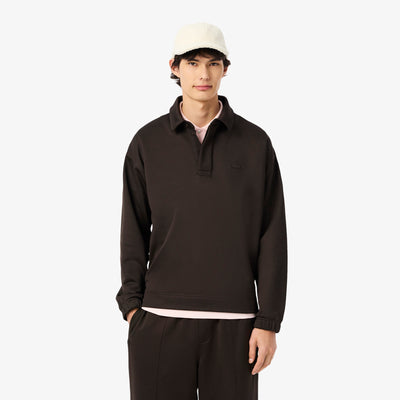 Loose Fit Fleece Polo Sweatshirt