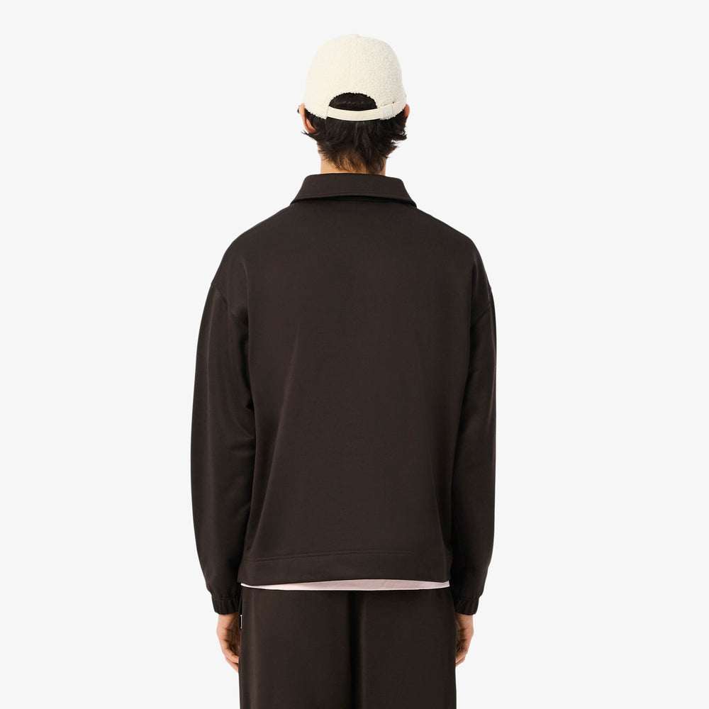 Loose Fit Fleece Polo Sweatshirt