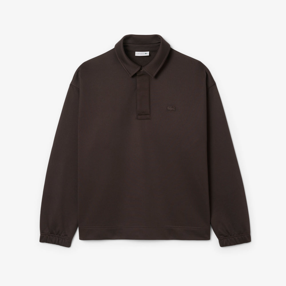 Loose Fit Fleece Polo Sweatshirt