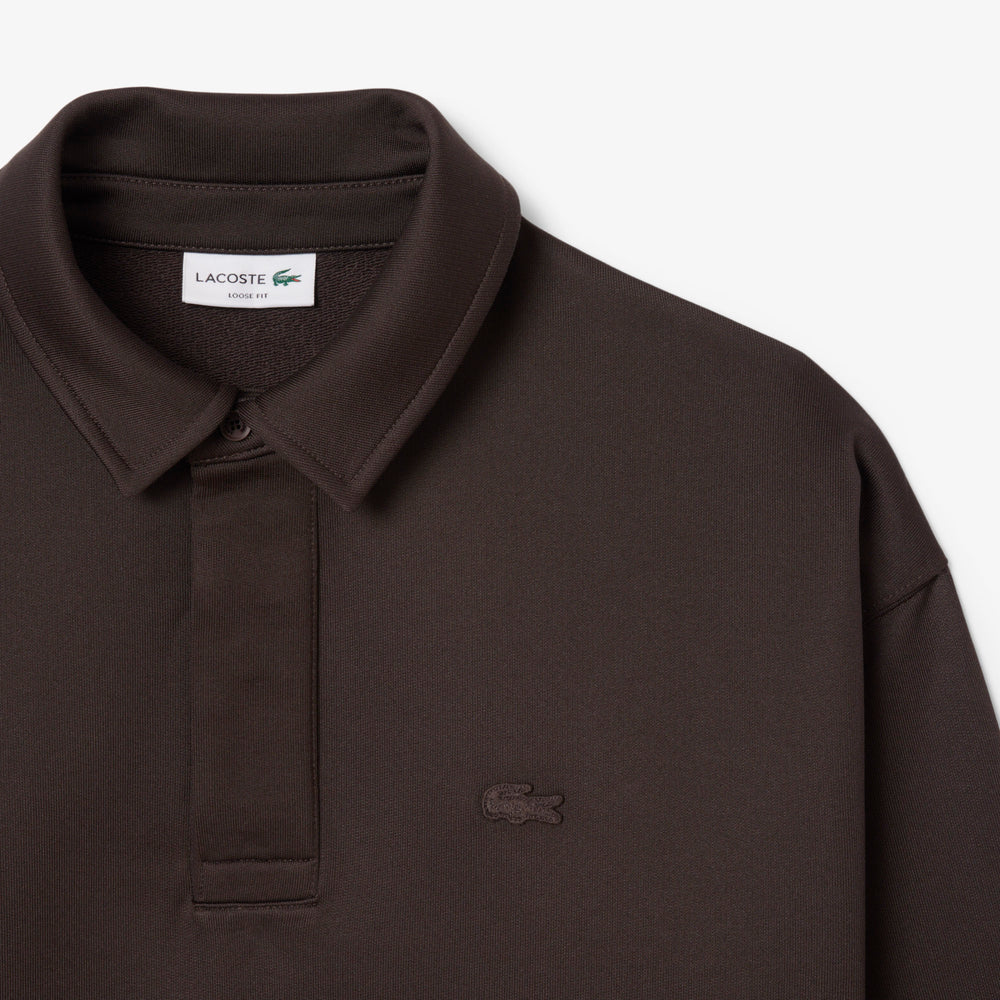 Loose Fit Fleece Polo Sweatshirt