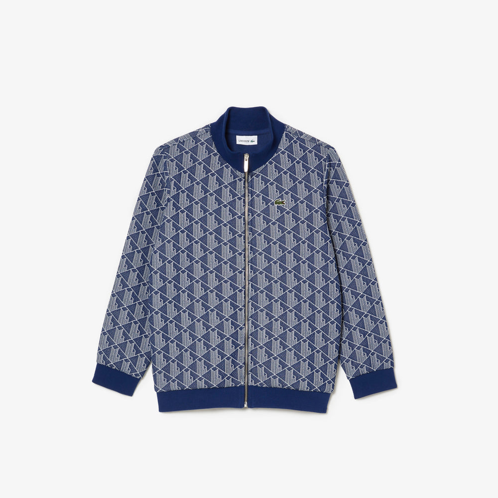 High Neck Zip-Up Paris Monogram Sweatshirt