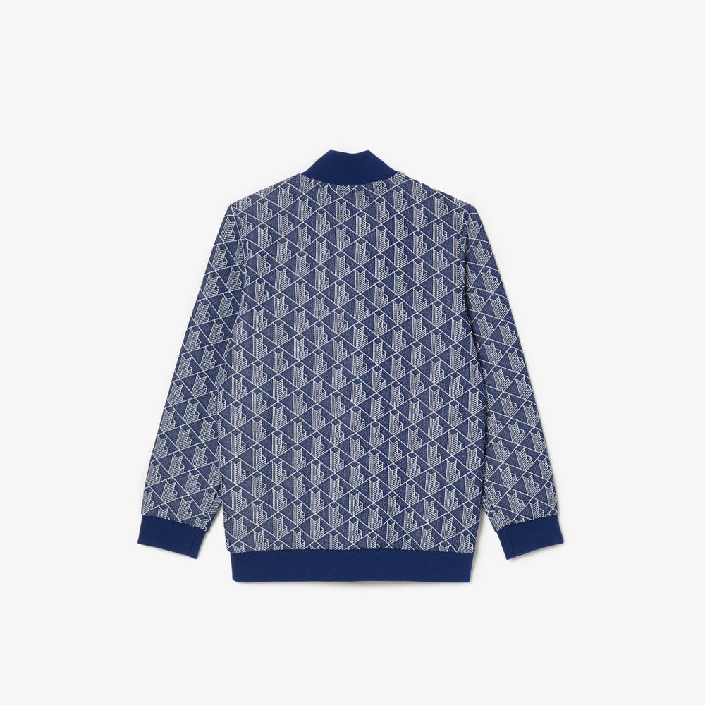 High Neck Zip-Up Paris Monogram Sweatshirt