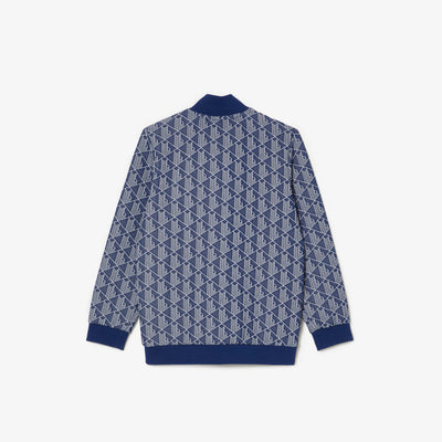 High Neck Zip-Up Paris Monogram Sweatshirt