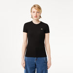 Slim Fit Ribbed Cotton T-shirt