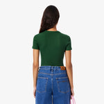 Slim Fit Ribbed Cotton T-shirt