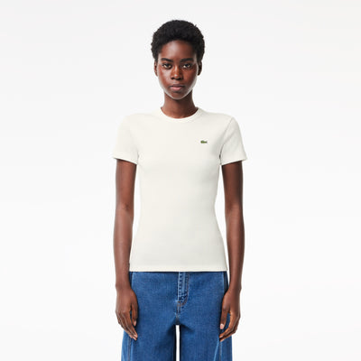 Slim Fit Ribbed Cotton T-shirt