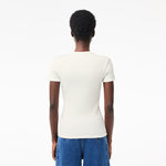 Slim Fit Ribbed Cotton T-shirt