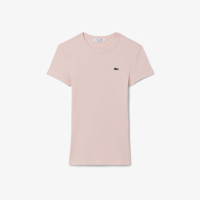 Slim Fit Ribbed Cotton T-shirt