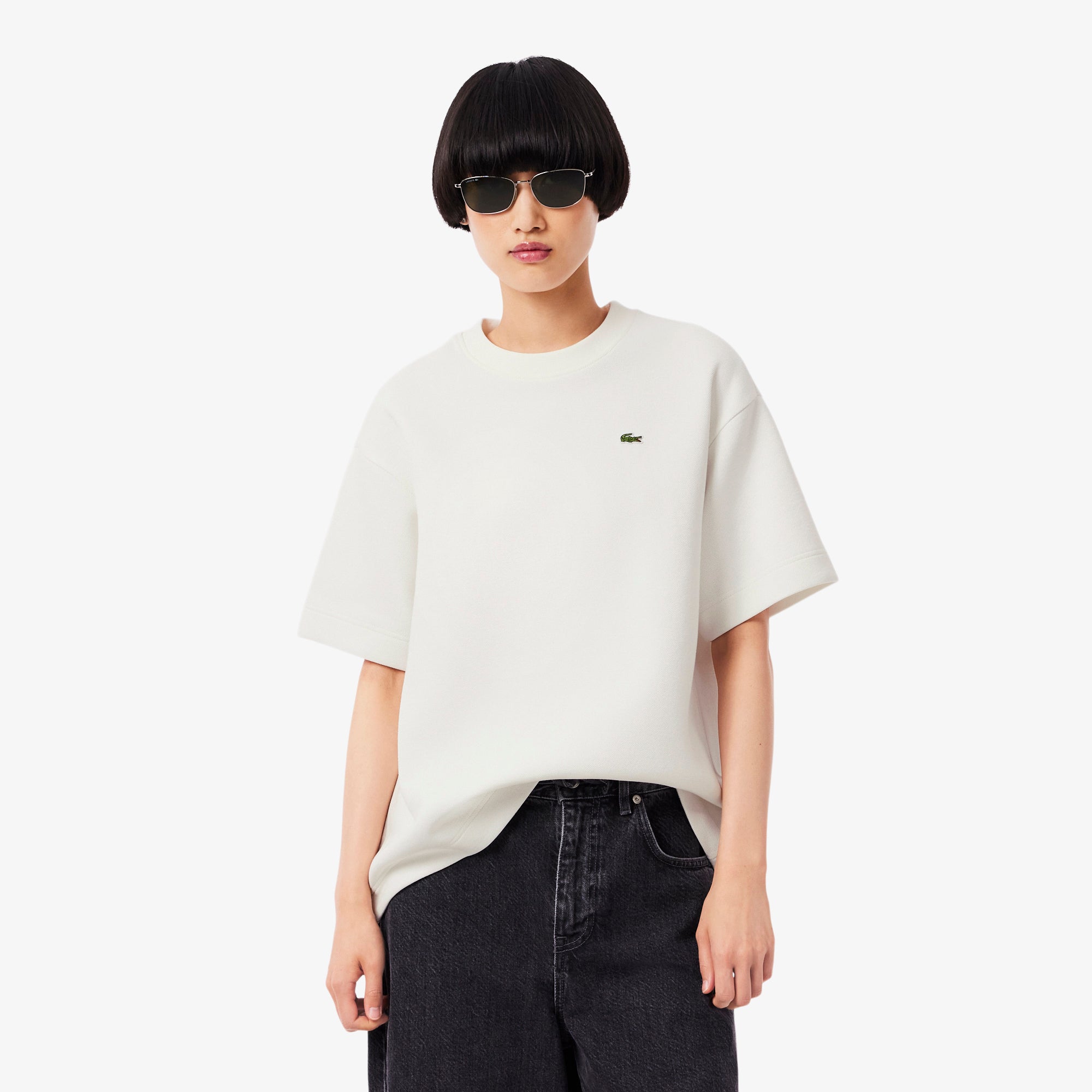 Oversized Double Face Piqué T-shirt – Lacoste ZA
