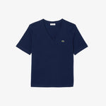 Relaxed Fit Soft Cotton V Neck T-shirt